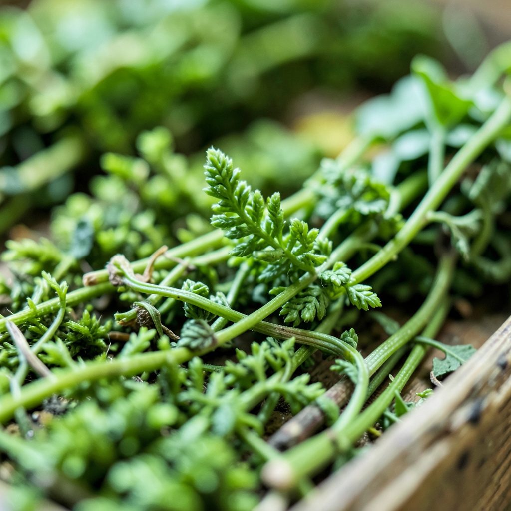 Intérieur d'herboristerie avec bocaux en verre, plantes séchées et étagères en bois, ambiance chaleureuse et naturelle